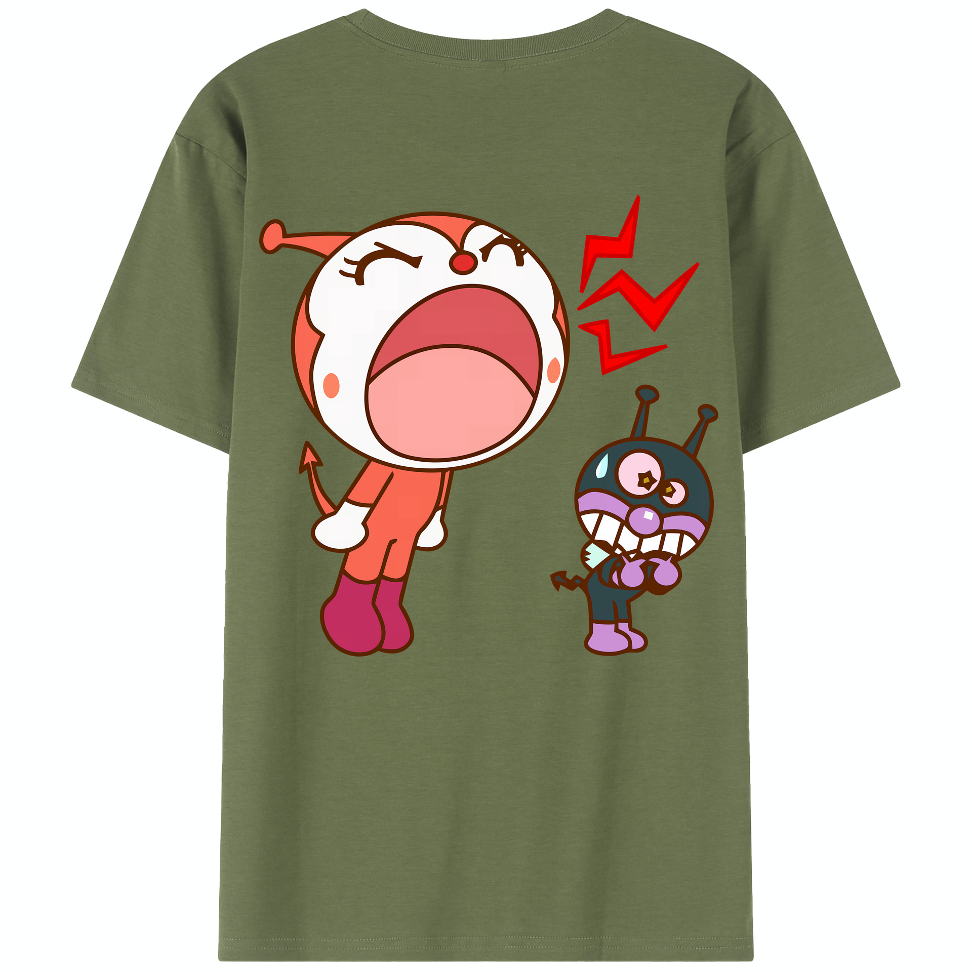 （画像用） アンパンマン Anpanman 綿100％半袖Tシャツ（背面プリント）